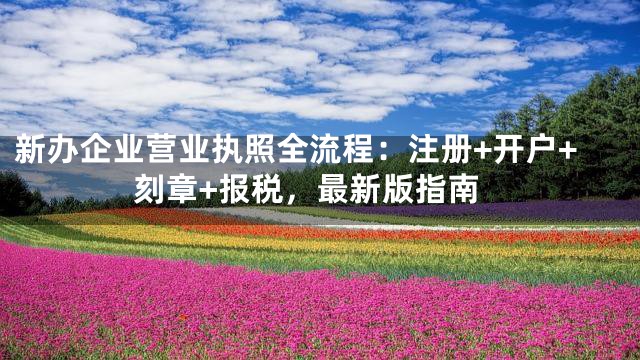 新办企业营业执照全流程：注册+开户+刻章+报税，最新版指南