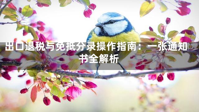 出口退税与免抵分录操作指南：一张通知书全解析