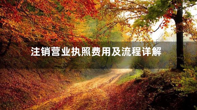 注销营业执照费用及流程详解