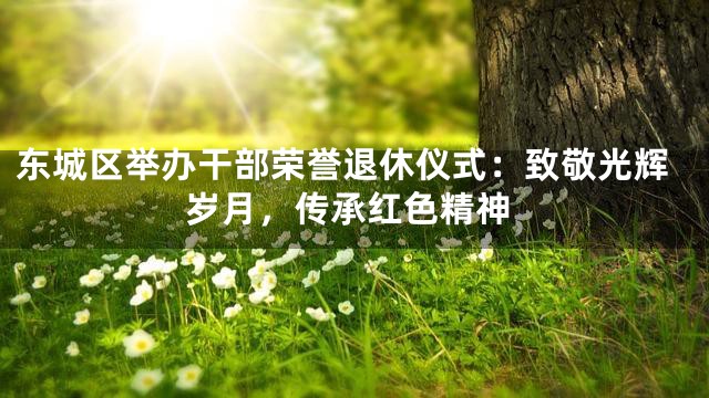 东城区举办干部荣誉退休仪式：致敬光辉岁月，传承红色精神