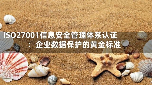 ISO27001信息安全管理体系认证：企业数据保护的黄金标准
