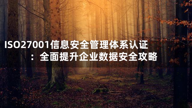 ISO27001信息安全管理体系认证：全面提升企业数据安全攻略