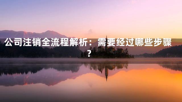 公司注销全流程解析：需要经过哪些步骤？