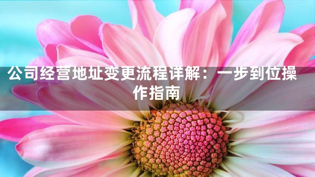 公司经营地址变更流程详解：一步到位操作指南