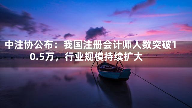 中注协公布：我国注册会计师人数突破10.5万，行业规模持续扩大