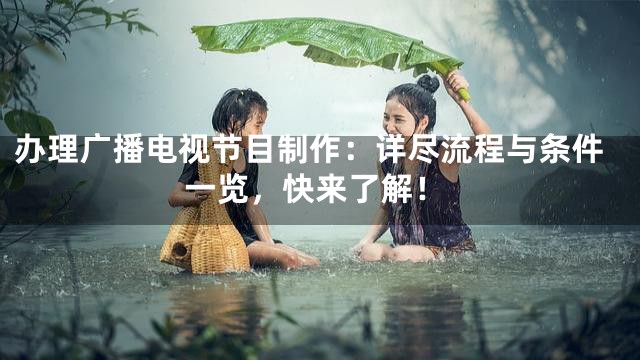 办理广播电视节目制作：详尽流程与条件一览，快来了解！
