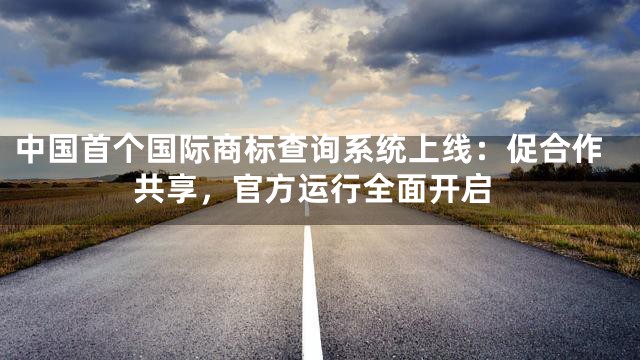 中国首个国际商标查询系统上线：促合作共享，官方运行全面开启