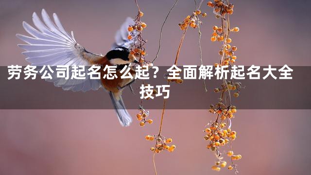 劳务公司起名怎么起？全面解析起名大全技巧