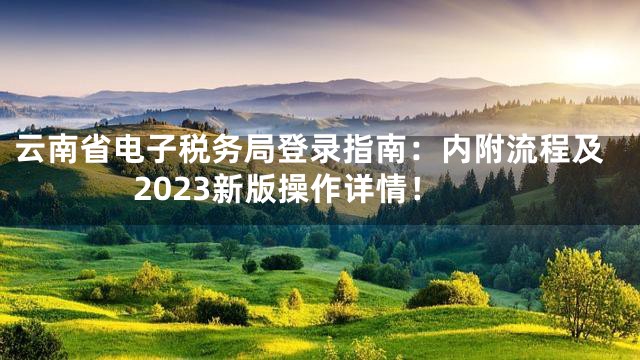 云南省电子税务局登录指南：内附流程及2023新版操作详情！