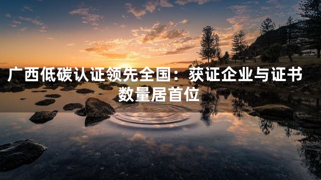 广西低碳认证领先全国：获证企业与证书数量居首位