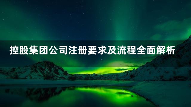 控股集团公司注册要求及流程全面解析