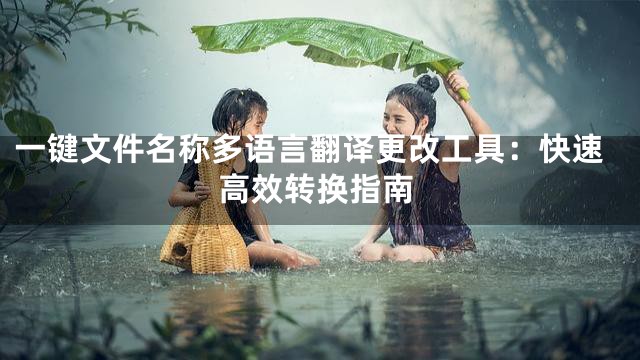 一键文件名称多语言翻译更改工具：快速高效转换指南