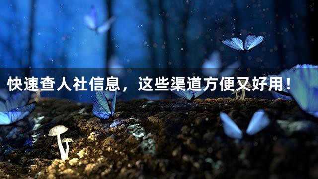 快速查人社信息，这些渠道方便又好用！