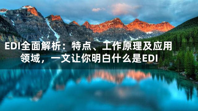 EDI全面解析：特点、工作原理及应用领域，一文让你明白什么是EDI