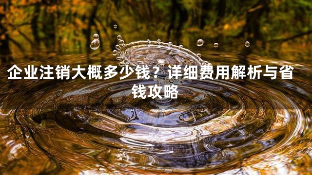 企业注销大概多少钱？详细费用解析与省钱攻略