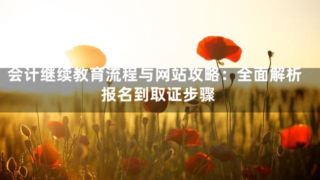 会计继续教育流程与网站攻略：全面解析报名到取证步骤