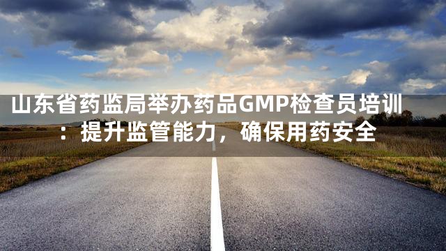 山东省药监局举办药品GMP检查员培训：提升监管能力，确保用药安全