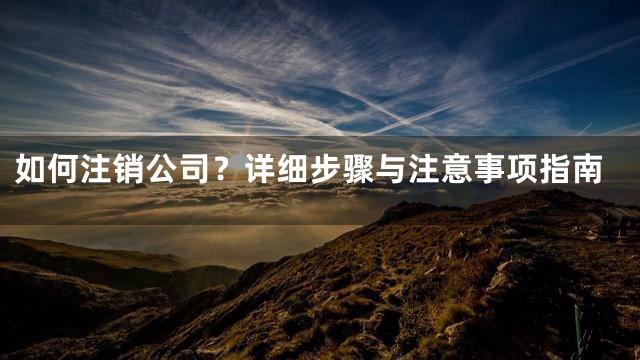 如何注销公司？详细步骤与注意事项指南