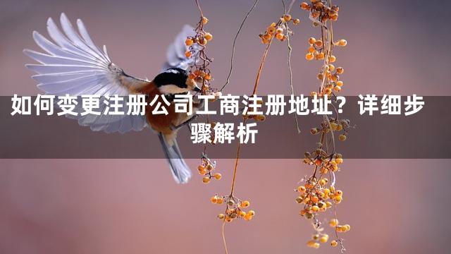 如何变更注册公司工商注册地址？详细步骤解析