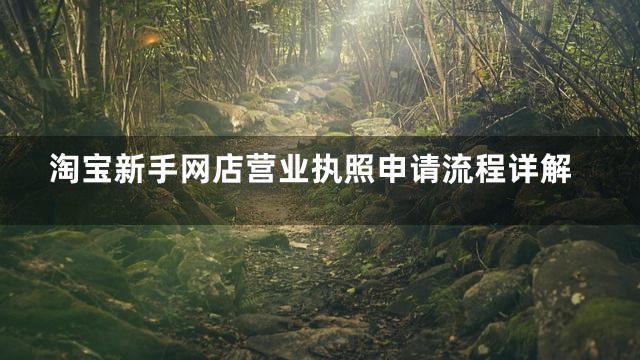 淘宝新手网店营业执照申请流程详解