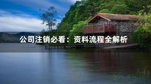 公司注销必看：资料流程全解析