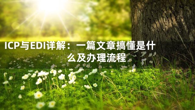 ICP与EDI详解：一篇文章搞懂是什么及办理流程