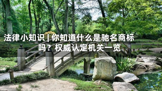 法律小知识 | 你知道什么是驰名商标吗？权威认定机关一览