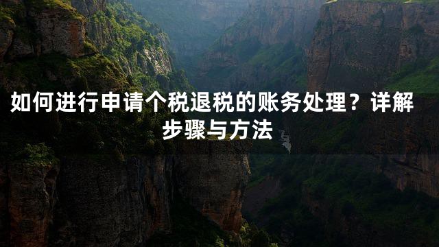 如何进行申请个税退税的账务处理？详解步骤与方法
