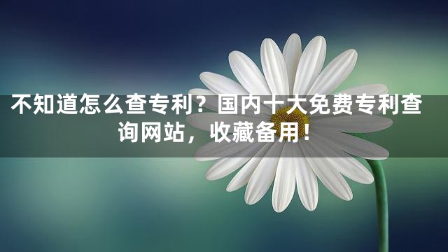不知道怎么查专利？国内十大免费专利查询网站，收藏备用！