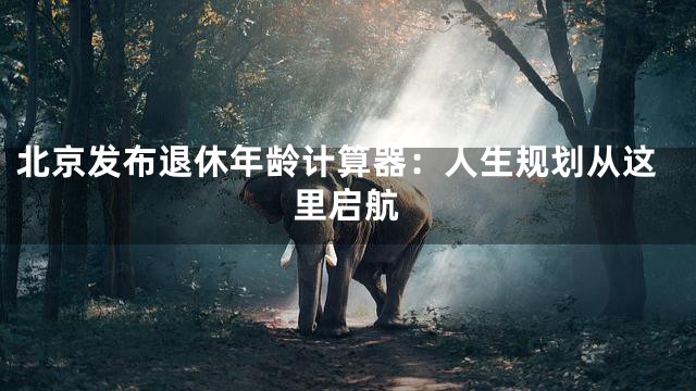 北京发布退休年龄计算器：人生规划从这里启航