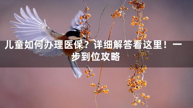 儿童如何办理医保？详细解答看这里！一步到位攻略