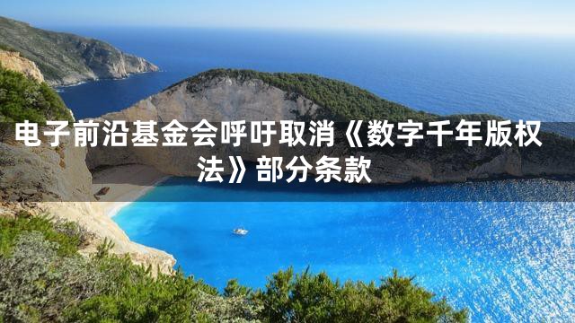 电子前沿基金会呼吁取消《数字千年版权法》部分条款