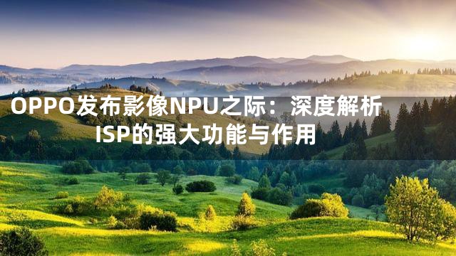 OPPO发布影像NPU之际：深度解析ISP的强大功能与作用