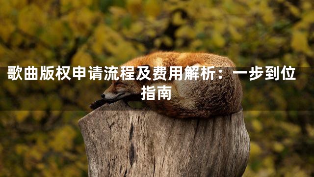 歌曲版权申请流程及费用解析：一步到位指南