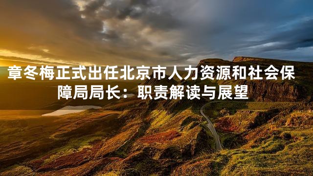 章冬梅正式出任北京市人力资源和社会保障局局长：职责解读与展望