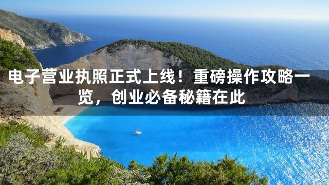 电子营业执照正式上线！重磅操作攻略一览，创业必备秘籍在此