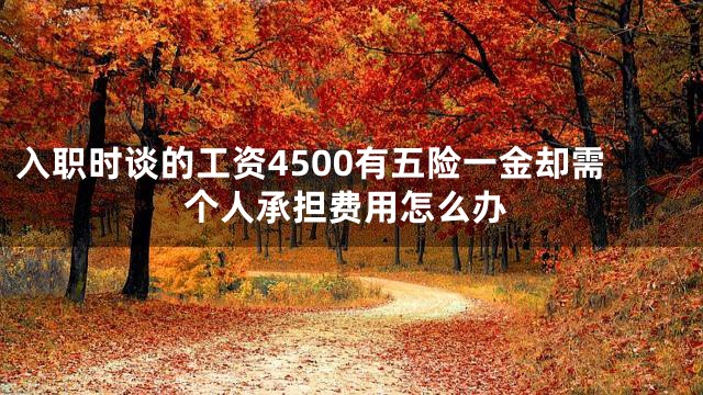 入职时谈的工资4500有五险一金却需个人承担费用怎么办