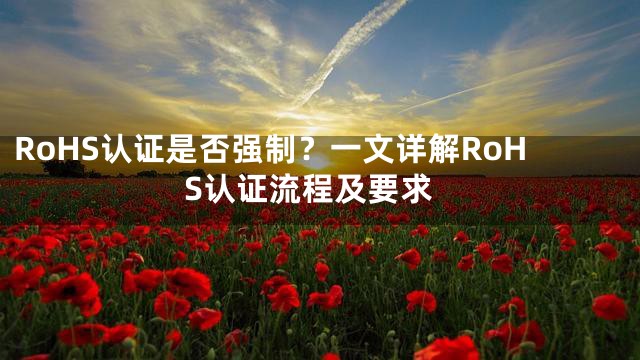 RoHS认证是否强制？一文详解RoHS认证流程及要求