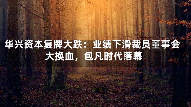 华兴资本复牌大跌：业绩下滑裁员董事会大换血，包凡时代落幕