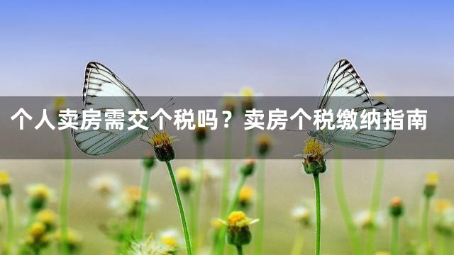 个人卖房需交个税吗？卖房个税缴纳指南