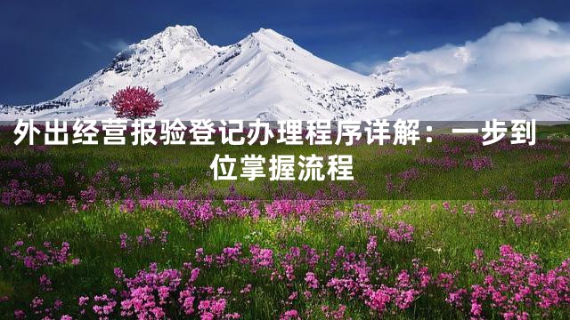 外出经营报验登记办理程序详解：一步到位掌握流程