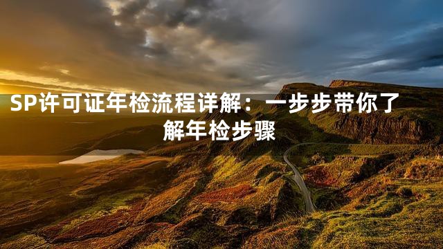 SP许可证年检流程详解：一步步带你了解年检步骤