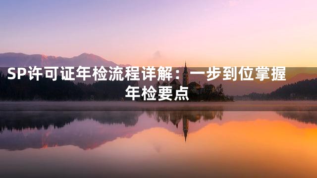 SP许可证年检流程详解：一步到位掌握年检要点