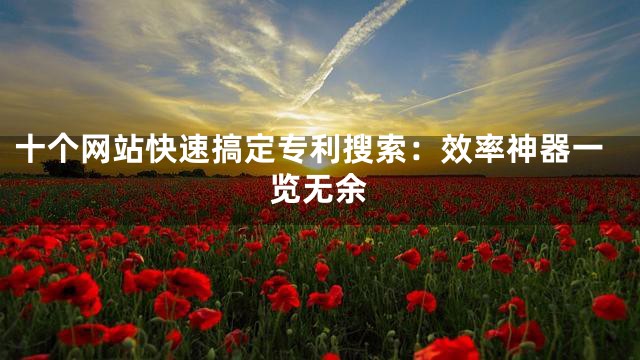 十个网站快速搞定专利搜索：效率神器一览无余