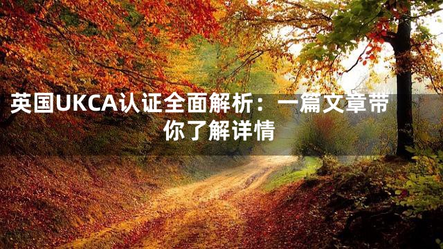 英国UKCA认证全面解析：一篇文章带你了解详情