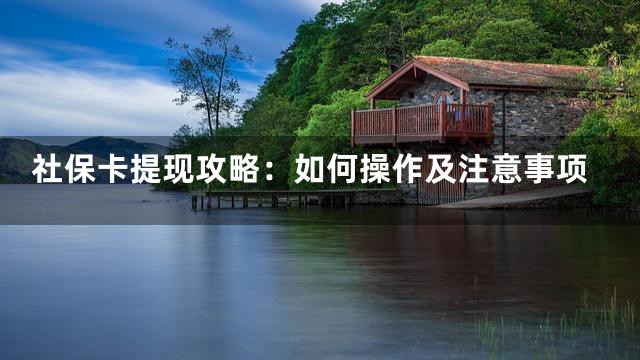 社保卡提现攻略：如何操作及注意事项