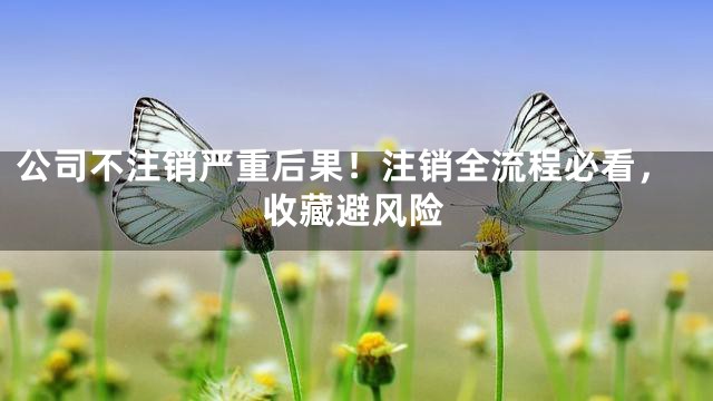 公司不注销严重后果！注销全流程必看，收藏避风险