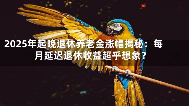 2025年起晚退休养老金涨幅揭秘：每月延迟退休收益超乎想象？