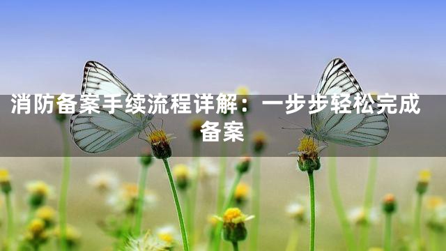 消防备案手续流程详解：一步步轻松完成备案