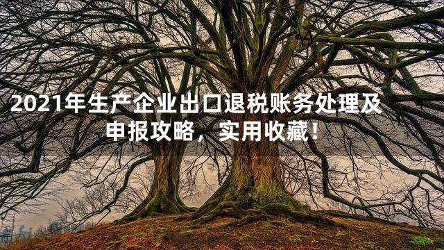 2021年生产企业出口退税账务处理及申报攻略，实用收藏！